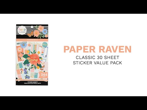 Happy Planner Paper Raven Sticker Book Value Pack