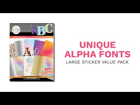 Happy Planner Unique Alpha Fonts Large Value Sticker Pack