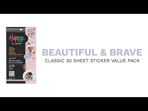 Happy Planner Beautiful & Brave CLASSIC Sticker Book Value Pack