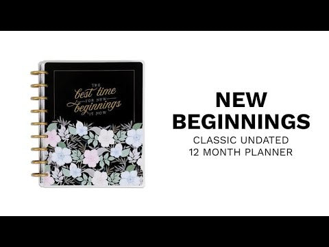 Happy Planner Classic Homebody Vertical 12-Months Undated flip through