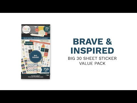Happy Planner Big Brave Inspired Sticker Book Value Pack