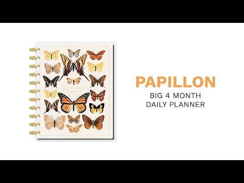 Happy Planner BIG Papillon Butterfly Daily Planner Deluxe - Undated 4 Months