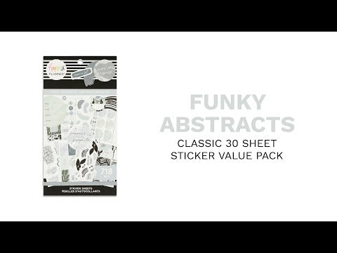 Happy Planner Funky Abstracts Sticker Book Value Pack