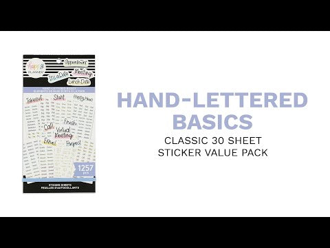 Happy Planner Hand-Lettered Basics Sticker Book Value Pack