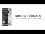 Happy Planner Moody Florals CLASSIC Sticker Book flip through
