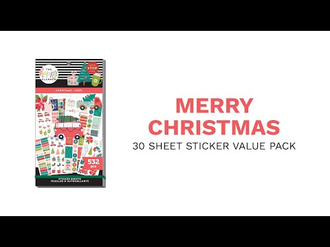 Happy Planner Merry Christmas Sticker Book Value Pack