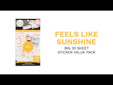 Happy Planner Big Feels Like Sunshine Sticker Book Value Pack