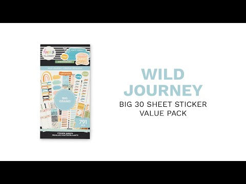 Happy Planner Big Wild Journey Sticker Book Value Pack