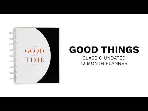 Happy Planner Classic Good Things Dashboard 12-Months Undated flip through